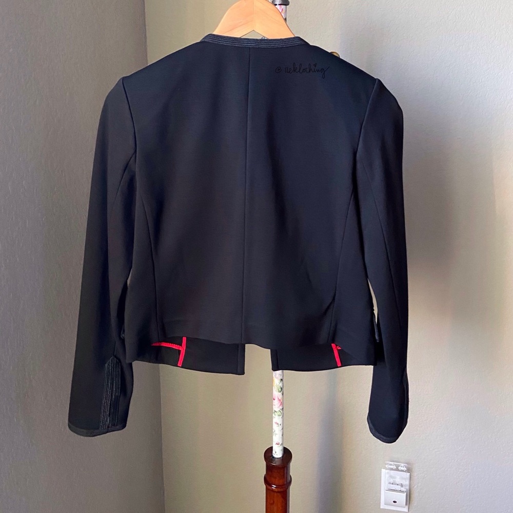 Military Inspired Red-trimmed EXPRESS JACKET -NWOT - Picture 6 of 15